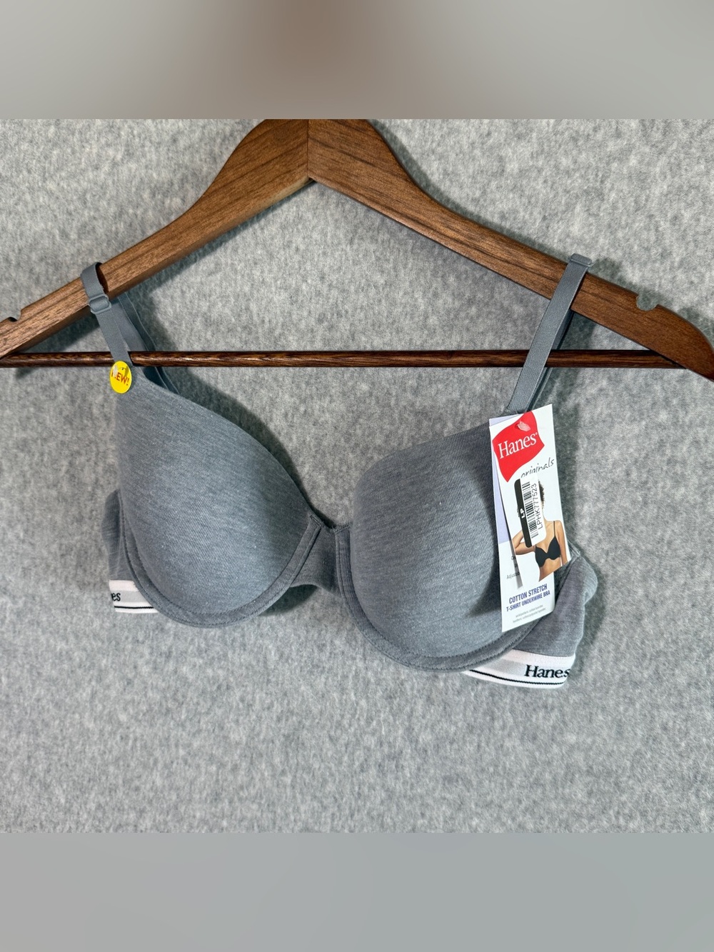Hanes Gray Everyday T-Shirt Bra
